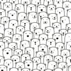 Papel de Parede Vinílico Autoadesivo Lavável Ilustração Infantil Bebê Maternidade Ursinho Polar Decoração Moderna Quarto