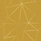 Papel de Parede Vinilico Autocolante Triangular Gold 15m