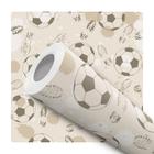 Papel de Parede Vinílico Bolas De Futebol Quarto Menino 2m