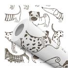 Papel de Parede Vinílico Cachorro Pug Dálmata Basset PetShop 1.5m