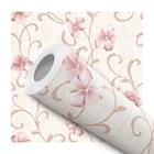 Papel De Parede Vinílico Floral Estilo Linho Rosa Quarto 10m - DELIQUADROS