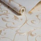 Papel De Parede Vinilico Lavavel Floral Bege E Dourado 10m - Wallpaper do Brasil