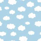 Papel De Parede Vinílico Nuvens Céu Azul Quarto Infantil 1.5m