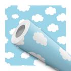 Papel De Parede Vinílico Nuvens Céu Azul Quarto Infantil 12m - DELIQUADROS