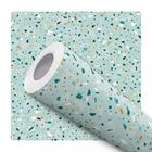 Papel de Parede Vinílico Terrazzo Granilite Verde Quarto Sala 10m