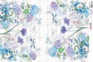 Papel Decoupage Opapel 30x45cm 3189 Flor Hortensias Ii Opa