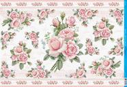 Papel Decoupage PD-974 Rosas Cor de Rosa 34,3x49 - Litoarte