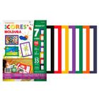 Papel EcoCores Moldura 120g Borda Colorida Pintura, Colagem 35 Folhas - Novarint ( Ridet )