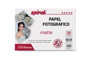 Papel fotográfico 10x15cm 230g matte paper double M230-20 Spiral PT 20 FL