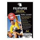 Papel Fotográfico A4 Filipaper 150G Inkjet Glossy 10 Folhas