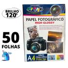 Papel Fotografico A4 Glossy Brilho 50 Folhas 120g à Prova dAgua Off Paper