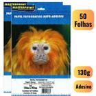 Papel Fotográfico Adesivo A4 Glossy 130g Premium 50 Folhas Masterprint Foto Prova Premium Brilhante Prova Dágua Filme