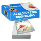 Papel Fotográfico Foto 230g A4 Glossy À Prova D'água Pacote 1000 Folhas Premium