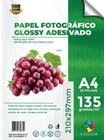 Papel fotográfico glossy adesivo 135g A4 X-COLOUR / 100 FOLHAS