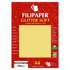 Papel Glitter A4 Filipaper Glitter Soft 180g 15fls Champanhe