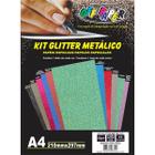 Papel Glitter Metálico 250g/m² - Off Paper - Cores Sortidas