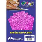 Papel Glitter Metálico 250g/m² - Off Paper - Pink