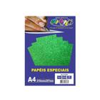 Papel glitter verde a4 180g - Off paper