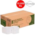 Papel Higiênico Branco Interfolhado Cai Cai Folha Simples Cx/10.000 folhas (20 PT x 500 Fls).