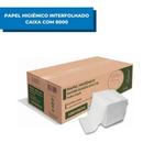 Papel Higiênico Interfolhado Folha Dupla 8000 Folhas Para Suporte de Parede Banheiro - Indaial