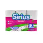 Papel higienico neutro 60m fardo sirius (48 rolos)