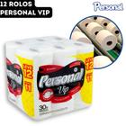 Papel Higiênico Vip Folha Dupla Neutro Leve 12 Pague 11 Personal - 30m - 12 Rolos