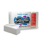 Papel Interfolha 100% Celulose Alveflor Slim - 2 Dobras, 20x20cm, 1.000 Folhas - Alta Absorção e Resistência para Uso Doméstico e Comercial