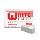 Papel Interfolha Luxo 22x21cm 2 dobras folha simples White Paper com 1.000 folhas