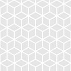 Papel Parede Quadriculado Geometrico Classico Branco 0.5X3M