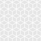 Papel Parede Quadriculado Geometrico Classico Branco 0.5X3M