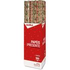 Papel Presente Natal KRAFT Noelito 70X100CM - 6 Modelos Sortidos Display com 100 Folhas - Cromus