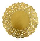 Papel rendado doilies 16,5 cm com 160 un dourado