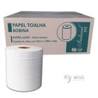 Papel toalha bobina Papel Toalha Bobina Branco Baby com 8 rolos de 50  metros - donadistribuidora