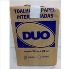 Papel Toalha DUO Interfolhado Branco 2 Dobras 20x21cm Fardo 700 Folhas