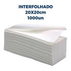 Papel Toalha Interfolha Duas Dobras 20x20cm 1000 Folhas Alta Qualidade