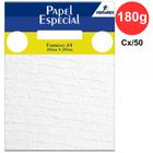 Papel Vergê A4 210x297mm 180g Diamante (Branco) Cx/50 folhas