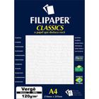 Papel Vergê A4 Branco 120g com 50 Folhas Filipaper