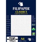 Papel Vergê A4 Branco 180g com 50 Folhas Filipaper