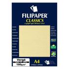 Papel Vergê A4 Filipaper Classics 180G 50 Folhas Palha - Filiperson