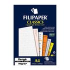 Papel Vergê Branco A4 210x297mm 90g/m² Filipaper 100 Folhas