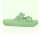 Papete Chinelo Slide Plataforma Poofy Eva Fivela Brilho Usaflex