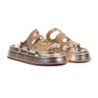 Papete Feminina Flatform Pedrarias Snake Strass Cobra