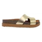 Papete Moleca Flatform Casual Feminina Dourada