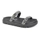 Papete Vizzano Conforto Strass Feminina Preto Cristal