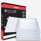 Par 02 Painel Led Embutir Quadrado 24w 6500k Bivolt 30x30cm