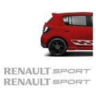 Par Adesivos Renault Sport Sandero Rs Logan Duster Prata