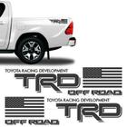 Par Adesivos Trd Off Road EUA Hilux Emblema Lateral Grafite