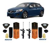 Par Amortecedor + Kits Batente Dianteiro Volvo C30 2007 2008 2009 - Auto Flex