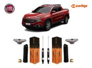 Par Amortecedor Traseiro Kit Batente Fiat Toro 2016 A 2020