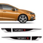 Par Aplique Lateral Cruze Sport6 Emblema Resinado Decorativo